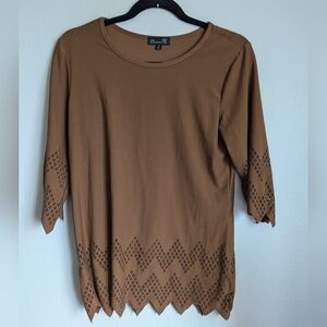 Chances R Laser Cut Brown Top Size S